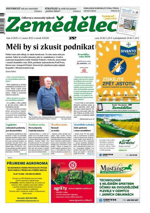Obálka titulu Zemědělec - vydanie č. 6/2025