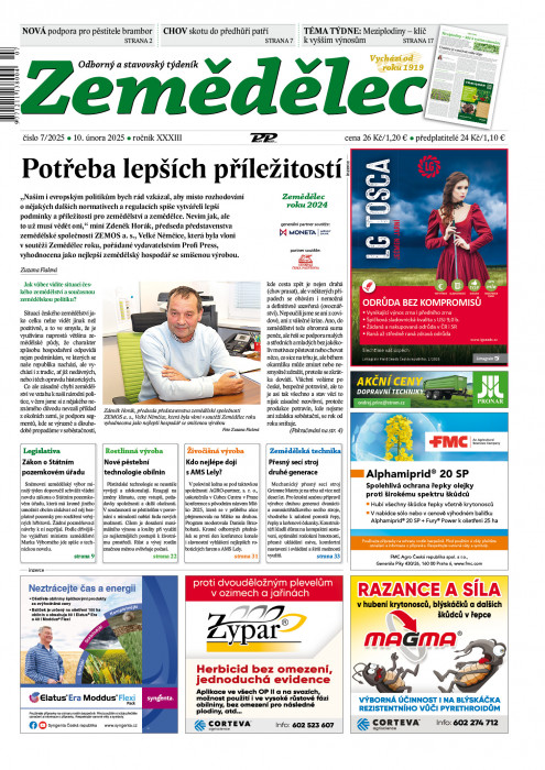 Obálka titulu Zemědělec - vydanie č. 7/2025