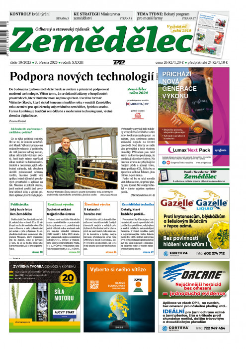 Obálka titulu Zemědělec - vydanie č. 10/2025