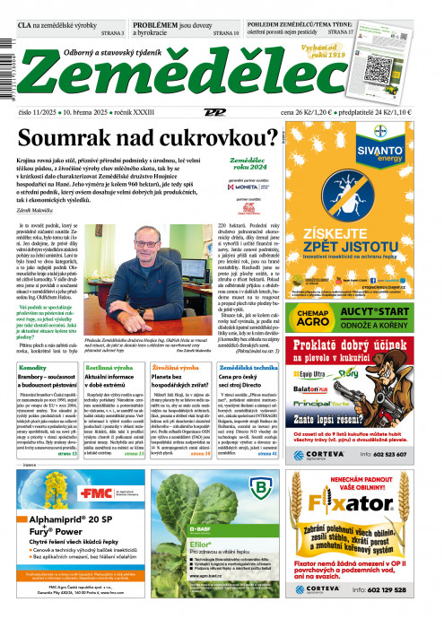 Obálka titulu Zemědělec - vydanie č. 11/2025