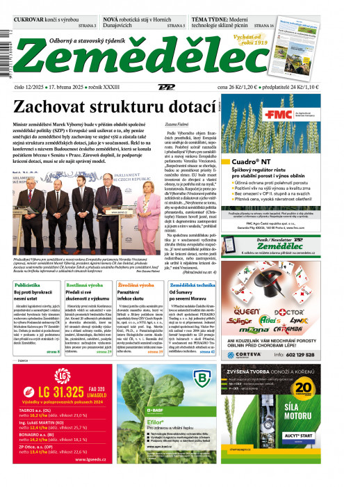 Obálka titulu Zemědělec - vydanie č. 12/2025