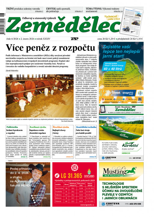 Obálka titulu Zemědělec - vydanie č.&nbsp;6/2026