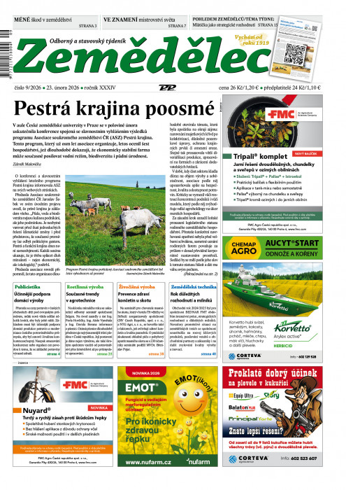 Obálka titulu Zemědělec - vydanie č.&nbsp;9/2026