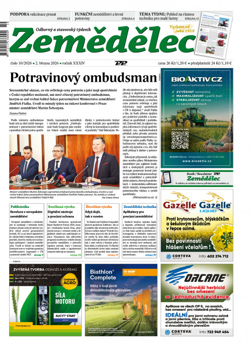 Obálka titulu Zemědělec - vydanie č.&nbsp;10/2026
