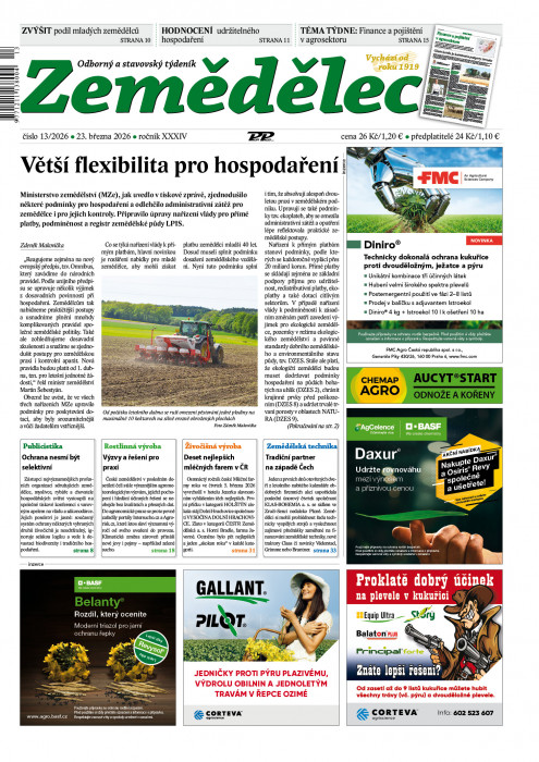 Obálka titulu Zemědělec - vydanie č.&nbsp;13/2026