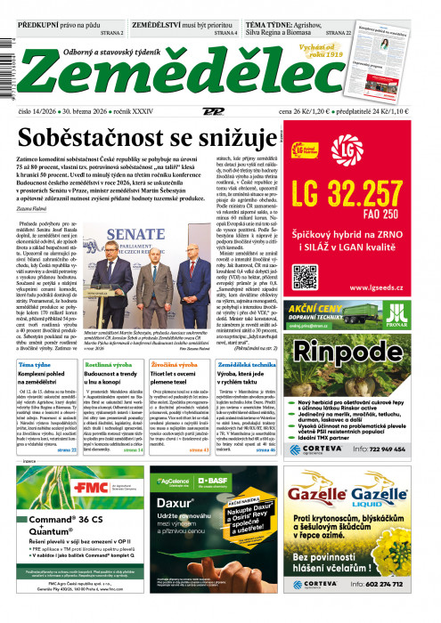 Obálka titulu Zemědělec