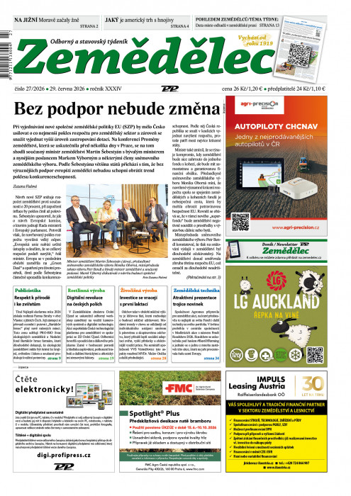 Obálka titulu Zemědělec