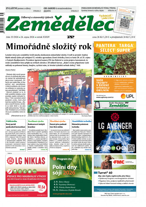 Obálka titulu Zemědělec - vydanie č.&nbsp;35/2026