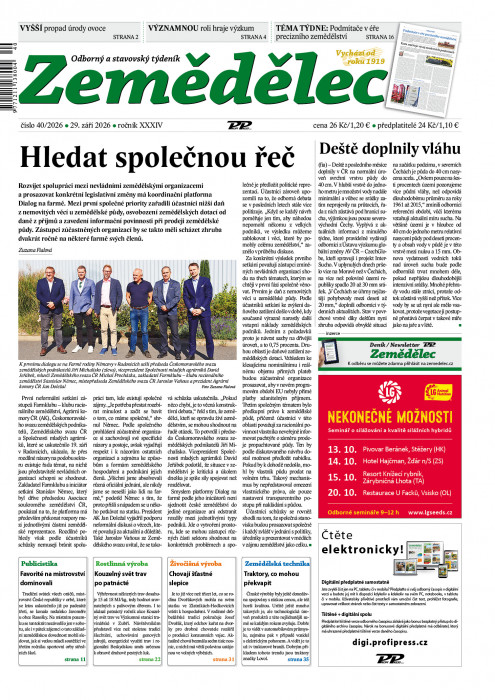 Obálka titulu Zemědělec
