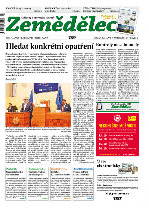 Obálka titulu zemedelec